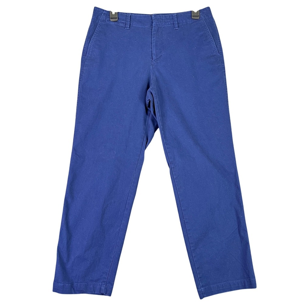 Lands End Office Chic Workwear Chino Pants Stretch Cotton Straight Leg Women‎ 10